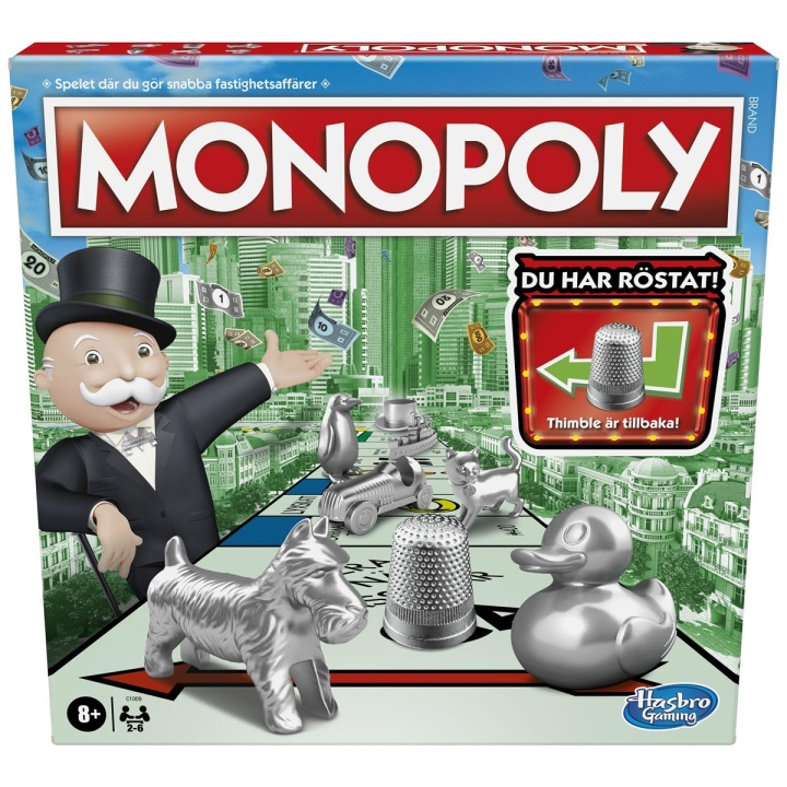 Hasbro Monopoly Classic (SE) ryhmässä LELUT, TUOTTEET LAPSILLE JA VAUVOILLE / Leikkikalut, Askartelu &Pelit / Seurapelit / Perhepelit @ TP E-commerce Nordic AB (C83276)