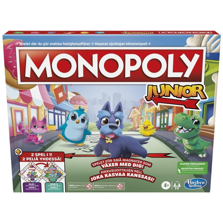 Hasbro Monopoly Junior 2 peliä yhdessä (SE/FI) ryhmässä LELUT, TUOTTEET LAPSILLE JA VAUVOILLE / Leikkikalut, Askartelu &Pelit / Seurapelit / Lasten pelit @ TP E-commerce Nordic AB (C83299)