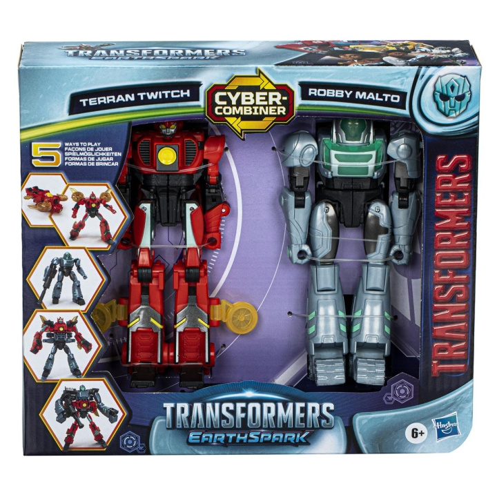 Transformers EarthSpark Cyber Combiner (Terran Twitch & Robby Malto) ryhmässä LELUT, TUOTTEET LAPSILLE JA VAUVOILLE / Leikkikalut, Askartelu &Pelit / Figuurit, miniatyyrit ja tarvikkeet @ TP E-commerce Nordic AB (C83322)