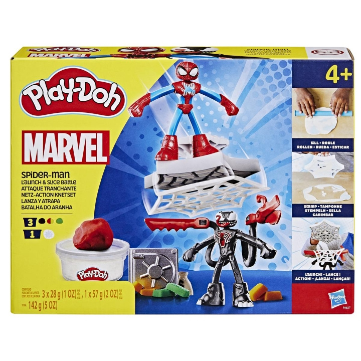 Play-Doh Marvel Spider-Man Launch & Slice -leikkisarja ryhmässä LELUT, TUOTTEET LAPSILLE JA VAUVOILLE / Leikkikalut, Askartelu &Pelit / Käsityöt @ TP E-commerce Nordic AB (C83517)