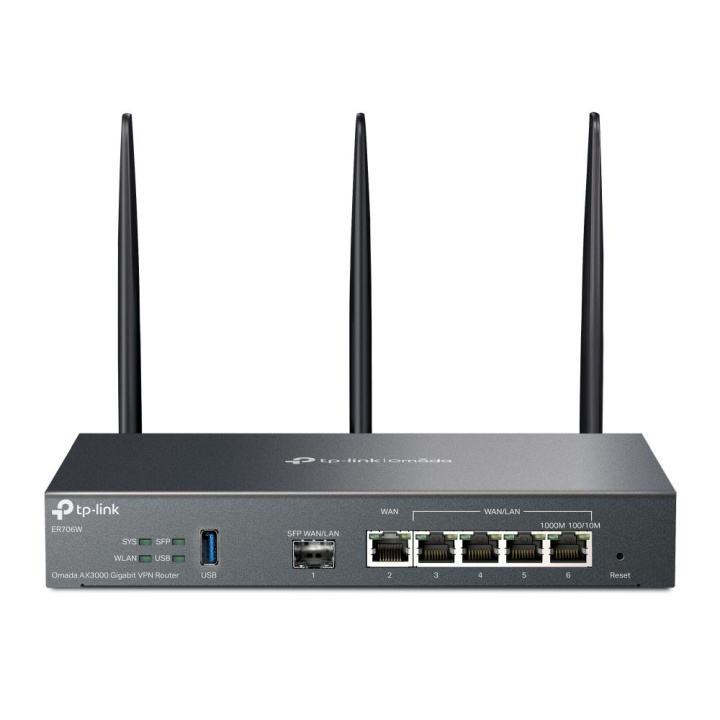 TP-Link AX3000 Omada Gigabit VPN-reititin /ER706W ryhmässä TIETOKOONET & TARVIKKEET / Verkko / Reititin @ TP E-commerce Nordic AB (C83905)