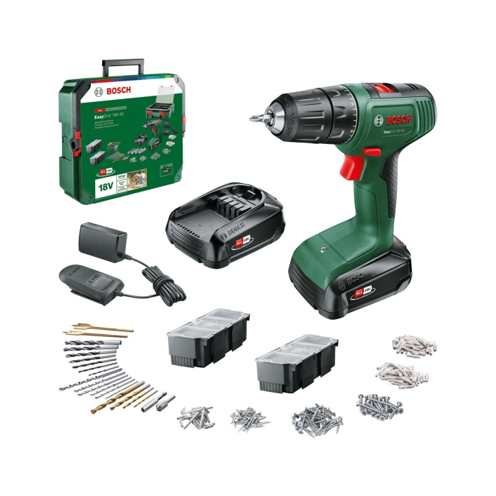 Bosch EasyDrill 18V-40 + SystemBox ( 2 x akku ja laturi mukana ) ryhmässä KOTI, TALOUS JA PUUTARHA / Työkalut & Tee itse / Porakoneet @ TP E-commerce Nordic AB (C84060)