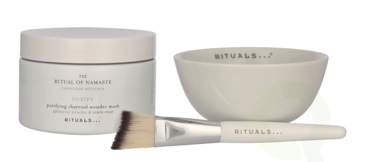 Rituals Namaste Purify Charcoal Wonder Mask 70 g Ghassoul Powder & Black Mud ryhmässä KAUNEUS JA TERVEYS / Ihonhoito / Kasvot / Naamiot @ TP E-commerce Nordic AB (C84417)