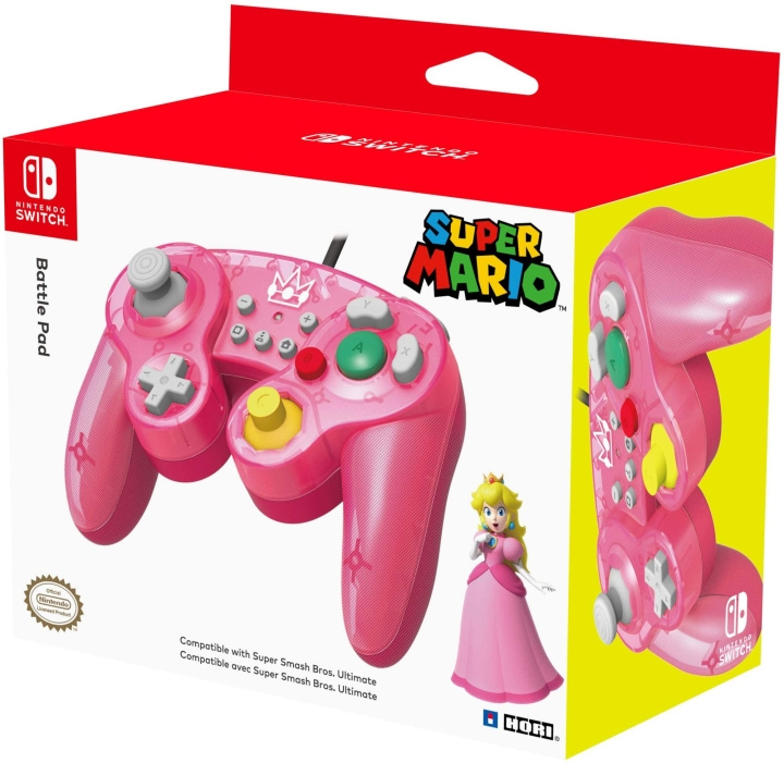 Hori Super Smash Bros Gamepad - Persikka ryhmässä KODINELEKTRONIIKKA / Pelikonsolit & Tarvikkeet / Nintendo Switch / Tarvikkeet @ TP E-commerce Nordic AB (C84572)