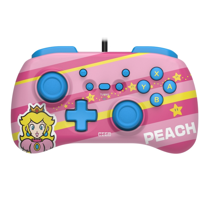 Hori Horipad Mini Super Mario Series Peach ryhmässä KODINELEKTRONIIKKA / Pelikonsolit & Tarvikkeet / Nintendo Switch / Tarvikkeet @ TP E-commerce Nordic AB (C84617)