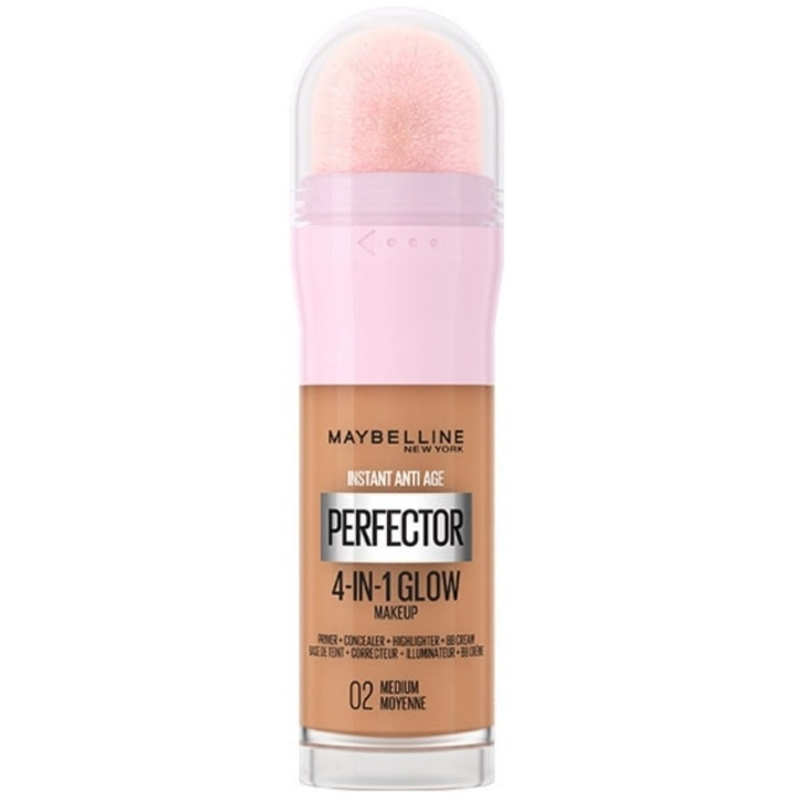 Maybelline Instant Perfector 4-in-1 Glow Makeup 02 Medium Keskikokoinen ryhmässä KAUNEUS JA TERVEYS / Meikit / Meikit Kasvot / Meikkivoide @ TP E-commerce Nordic AB (C84692)