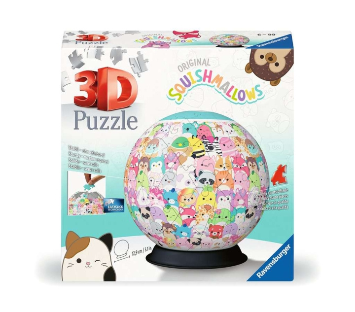 Ravensburger Puzzle Squishmallows 3D pallo 72p ryhmässä LELUT, TUOTTEET LAPSILLE JA VAUVOILLE / Leikkikalut, Askartelu &Pelit / Lasten palapeli @ TP E-commerce Nordic AB (C84794)