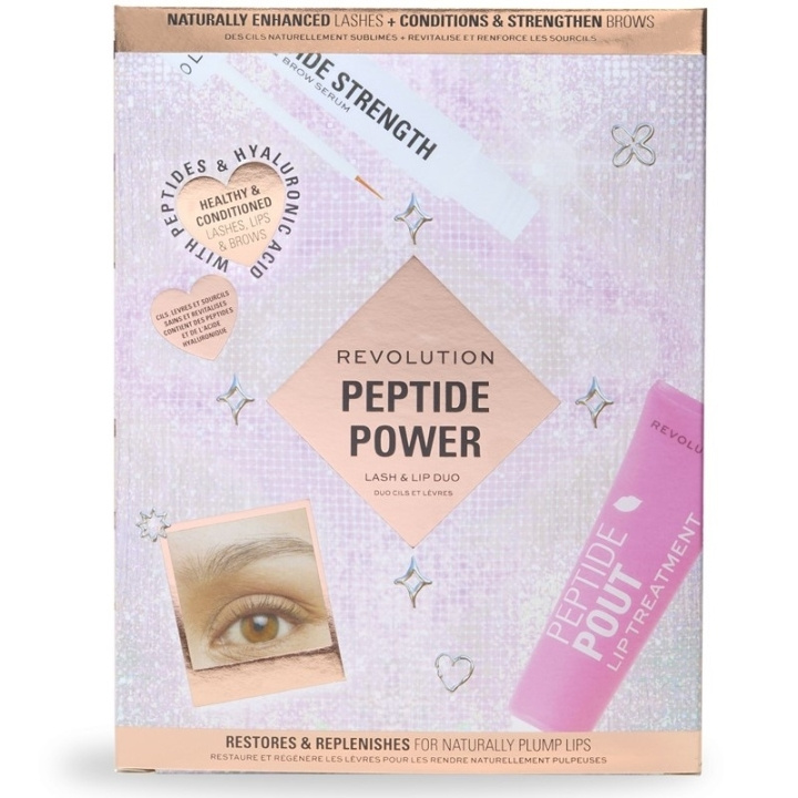 Makeup Revolution Peptide Power Lash and Lip Duo Gift Set ryhmässä KAUNEUS JA TERVEYS / Lahjapakkaukset / Naisten lahjapakkaukset @ TP E-commerce Nordic AB (C84939)