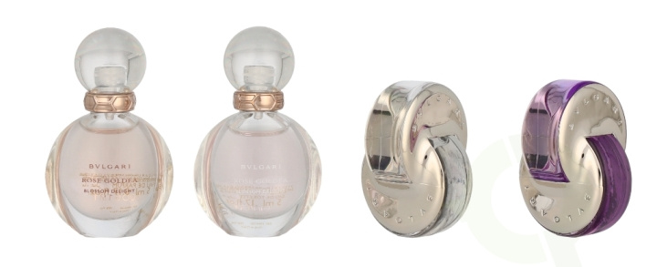 Bvlgari Femme Miniatures Collection 20 ml Rose Goldea Blossom Delight Edp 5ml/Rose Goldea Blossom Delight Edt 5ml/Omnia Crystalline Edt 5ml/Omnia Amethyste Edt 5ml ryhmässä KAUNEUS JA TERVEYS / Tuoksut & Parfyymit / Parfyymit / Naisten Tuoksut @ TP E-commerce Nordic AB (C84992)