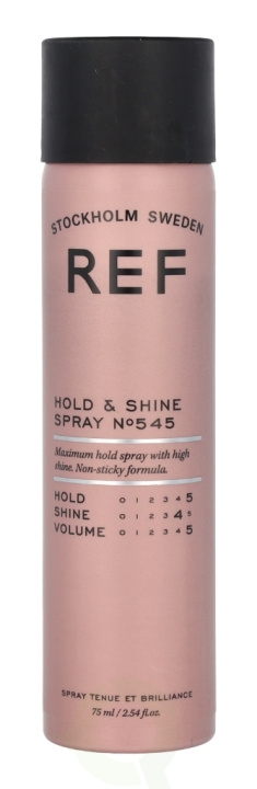 Ref Hold & Shine Hairspray 75 ml For All Hair Types ryhmässä KAUNEUS JA TERVEYS / Hiukset &Stailaus / Hiusten stailaus / Hiuslakka @ TP E-commerce Nordic AB (C85135)