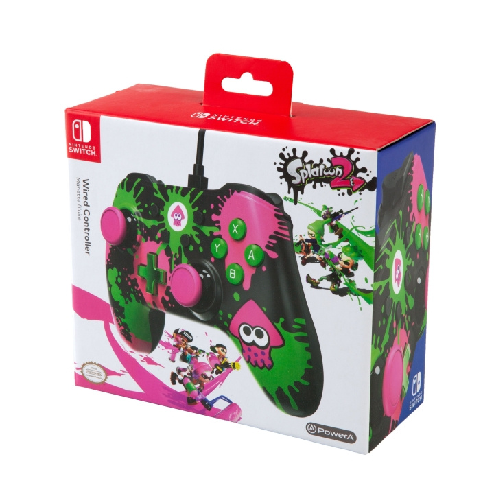 PowerA Wirec Controller - Splatoon ryhmässä KODINELEKTRONIIKKA / Pelikonsolit & Tarvikkeet / Nintendo Switch @ TP E-commerce Nordic AB (C85192)