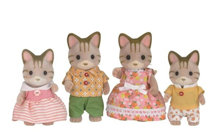 Sylvanian Families Raidallinen kissaperhe (5180) ryhmässä LELUT, TUOTTEET LAPSILLE JA VAUVOILLE / Leikkikalut, Askartelu &Pelit / Figuurit & miniatyyrit @ TP E-commerce Nordic AB (C85275)