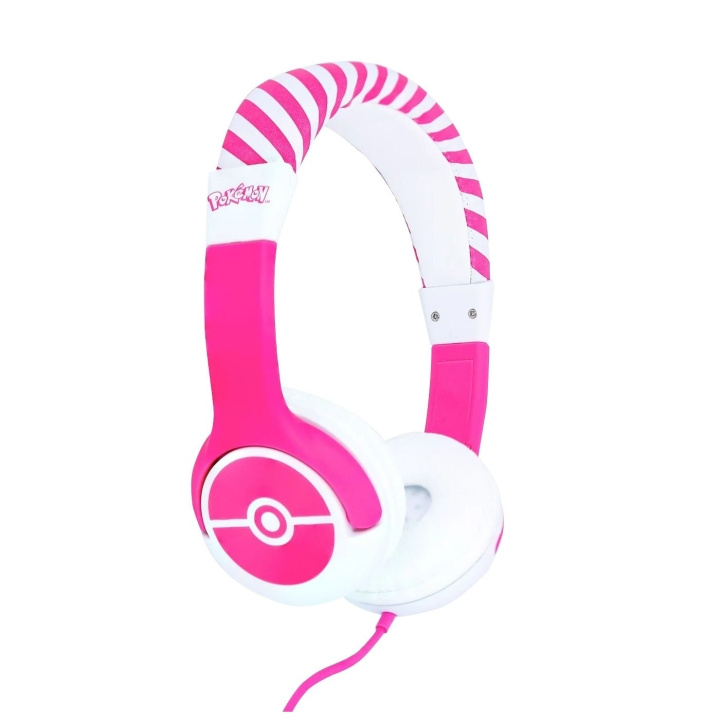 OTL Junior kuulokkeet - Pokemon Pokeball Pink (PK0842) ryhmässä KODINELEKTRONIIKKA / Ääni & Kuva / Kuulokkeet & Tarvikkeet / Kuulokkeet @ TP E-commerce Nordic AB (C85394)