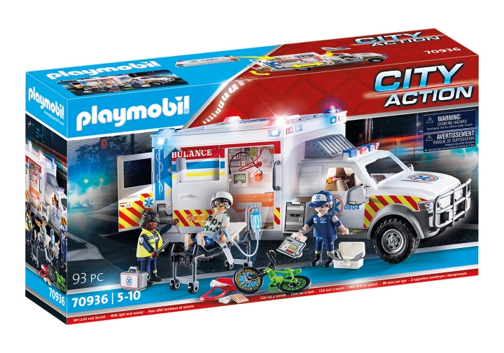 Playmobil US Ambulance with Lights and Sound (70936) ryhmässä LELUT, TUOTTEET LAPSILLE JA VAUVOILLE / Leikkikalut, Askartelu &Pelit / Lelut @ TP E-commerce Nordic AB (C85444)