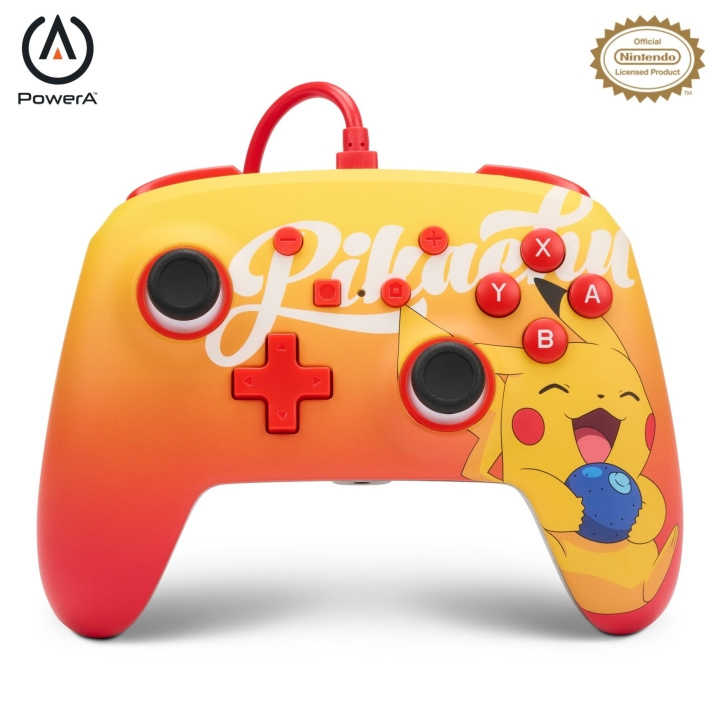 PowerA NSW ENH langallinen ohjain - Oran Berry Pikachu /Nintendo Switch /Nintendo Switch ryhmässä KODINELEKTRONIIKKA / Pelikonsolit & Tarvikkeet / Nintendo Switch @ TP E-commerce Nordic AB (C85475)