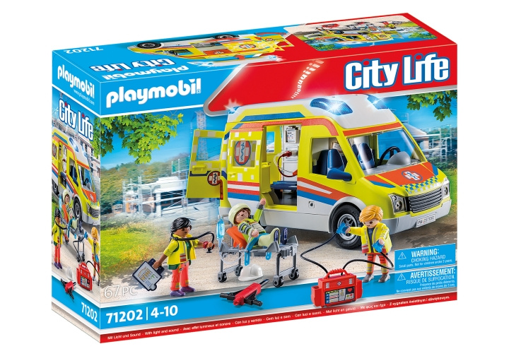 Playmobil Ambulanssi, jossa on valo ja ääni (71202) ryhmässä LELUT, TUOTTEET LAPSILLE JA VAUVOILLE / Leikkikalut, Askartelu &Pelit / Lelusarja @ TP E-commerce Nordic AB (C85554)