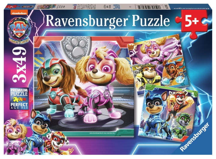 Ravensburger Paw Patrol The Mighty Movie 3x49p - (10105708) ryhmässä LELUT, TUOTTEET LAPSILLE JA VAUVOILLE / Leikkikalut, Askartelu &Pelit / Palapelit @ TP E-commerce Nordic AB (C85703)