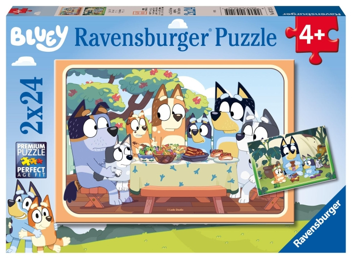 Ravensburger Bluey 2x24p - (10105711) ryhmässä LELUT, TUOTTEET LAPSILLE JA VAUVOILLE / Leikkikalut, Askartelu &Pelit / Palapelit @ TP E-commerce Nordic AB (C85706)