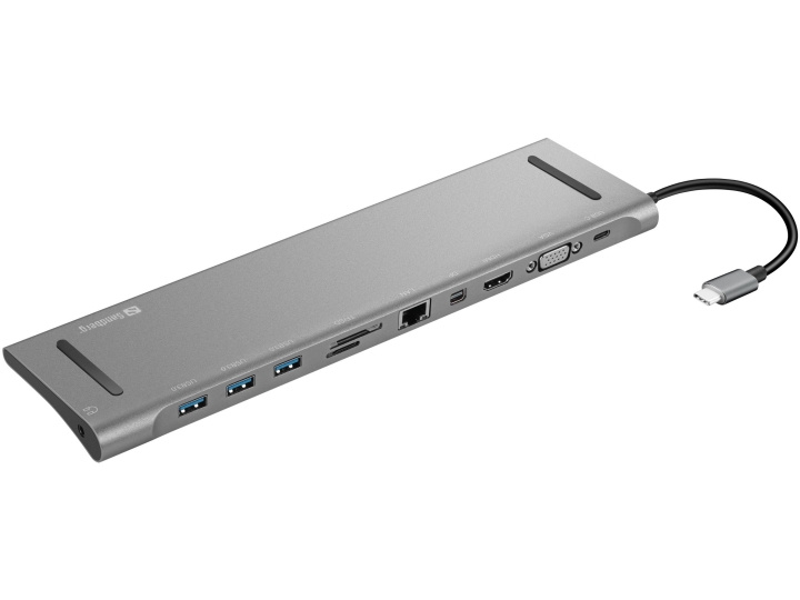 Sandberg USB-C All-in-1 telakointiasema ryhmässä TIETOKOONET & TARVIKKEET / Tietokonetarvikkeet / USB-telakat @ TP E-commerce Nordic AB (C85949)