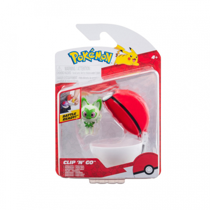 Pokémon Clip N Go - Sprigatito ja Poke-pallo (PKW3629) ryhmässä LELUT, TUOTTEET LAPSILLE JA VAUVOILLE / Leikkikalut, Askartelu &Pelit / Figuurit & miniatyyrit @ TP E-commerce Nordic AB (C85995)