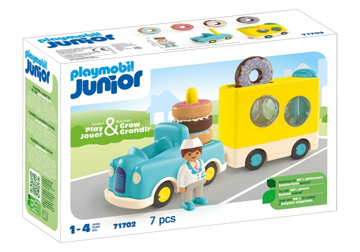 Playmobil JUNIOR: (71702): Crazy Donut Truck with Stacking and Sorting Feature (71702) ryhmässä LELUT, TUOTTEET LAPSILLE JA VAUVOILLE / Leikkikalut, Askartelu &Pelit / Lelut @ TP E-commerce Nordic AB (C86055)