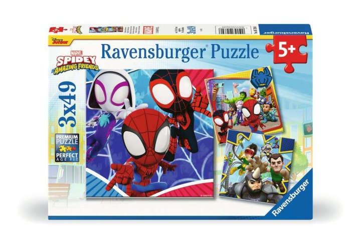 Ravensburger Puzzle Spideyn seikkailut 3x49p ryhmässä LELUT, TUOTTEET LAPSILLE JA VAUVOILLE / Leikkikalut, Askartelu &Pelit / Palapelit @ TP E-commerce Nordic AB (C86089)