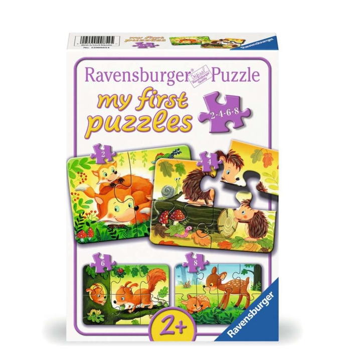 Ravensburger Puzzle Forest Animal Fun 2/4/6/8p ryhmässä LELUT, TUOTTEET LAPSILLE JA VAUVOILLE / Leikkikalut, Askartelu &Pelit / Palapelit @ TP E-commerce Nordic AB (C86134)