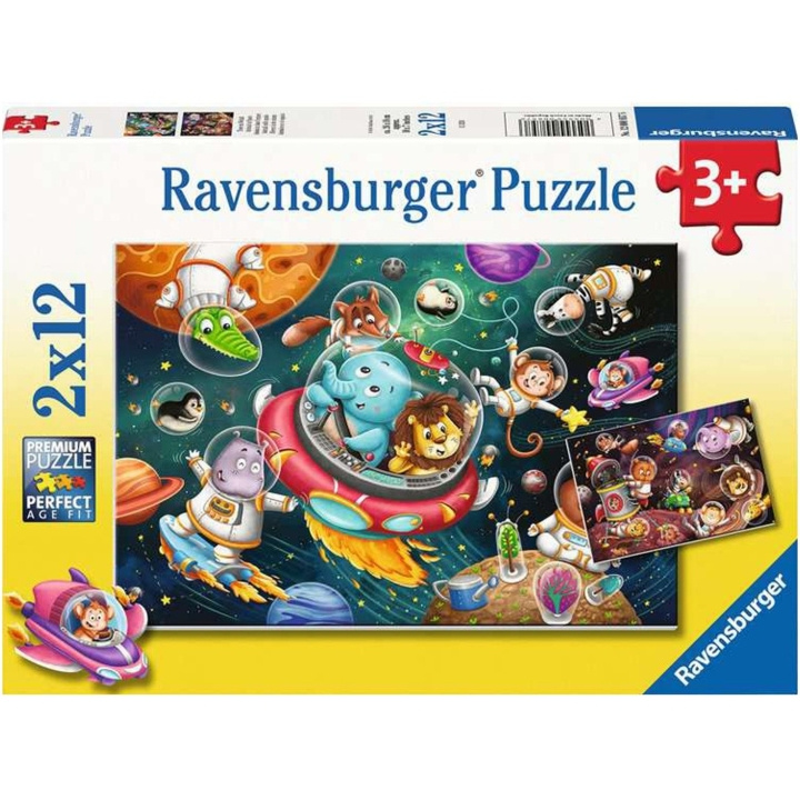 Ravensburger Puzzle Animals In Space 2x12p ryhmässä LELUT, TUOTTEET LAPSILLE JA VAUVOILLE / Leikkikalut, Askartelu &Pelit / Palapelit @ TP E-commerce Nordic AB (C86135)