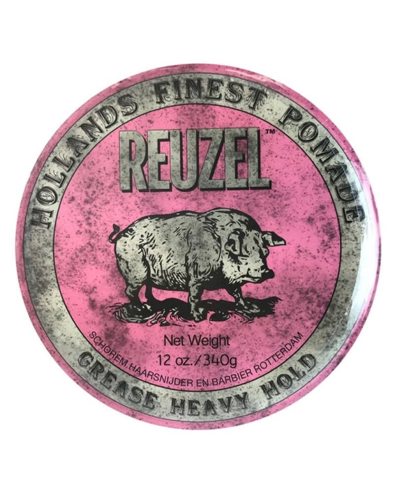 Reuzel Pink Heavy Hold Grease Pomade 340 ml ryhmässä KAUNEUS JA TERVEYS / Hiukset &Stailaus / Hiusten stailaus / Pomade @ TP E-commerce Nordic AB (C86164)