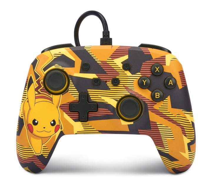 PowerA Parannettu langallinen ohjain - Nintendo Switch - Camo Storm Pikachu ryhmässä KODINELEKTRONIIKKA / Pelikonsolit & Tarvikkeet / Nintendo Switch @ TP E-commerce Nordic AB (C86204)