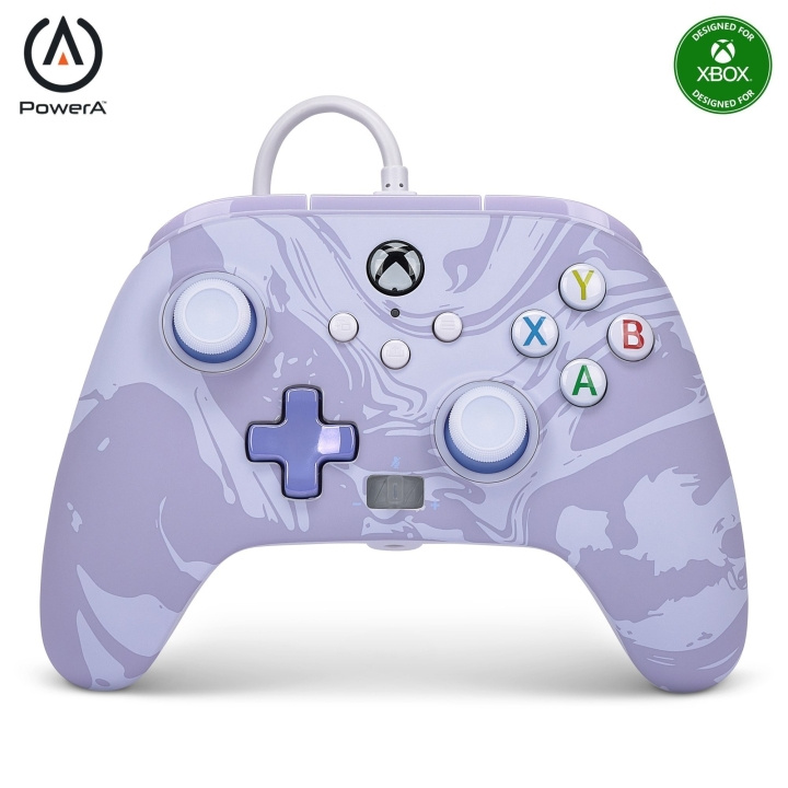 PowerA Parannettu langallinen ohjain - Xbox Series X/S - Lavender Swirl - Lavender Swirl ryhmässä KODINELEKTRONIIKKA / Pelikonsolit & Tarvikkeet / Xbox Series X @ TP E-commerce Nordic AB (C86206)