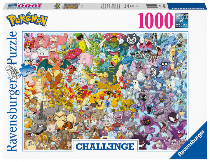 Ravensburger Pokémon-haaste 1000p - (12000460) ryhmässä URHEILU, VAPAA-AIKA JA HARRASTUS / Harrastus / Palapeli @ TP E-commerce Nordic AB (C86303)