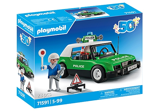 Playmobil 50YR klassinen poliisiauto (71591) ryhmässä LELUT, TUOTTEET LAPSILLE JA VAUVOILLE / Leikkikalut, Askartelu &Pelit / Lelut @ TP E-commerce Nordic AB (C86321)