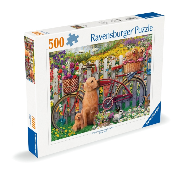 Ravensburger Puzzle Söpöt koirat puutarhassa 500p (12000209) ryhmässä LELUT, TUOTTEET LAPSILLE JA VAUVOILLE / Leikkikalut, Askartelu &Pelit / Palapelit @ TP E-commerce Nordic AB (C86412)