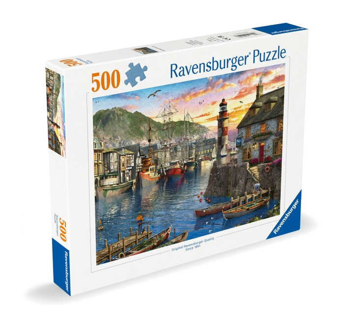 Ravensburger Puzzle Auringonnousu satamassa 500p (12000212) ryhmässä LELUT, TUOTTEET LAPSILLE JA VAUVOILLE / Leikkikalut, Askartelu &Pelit / Palapelit @ TP E-commerce Nordic AB (C86413)