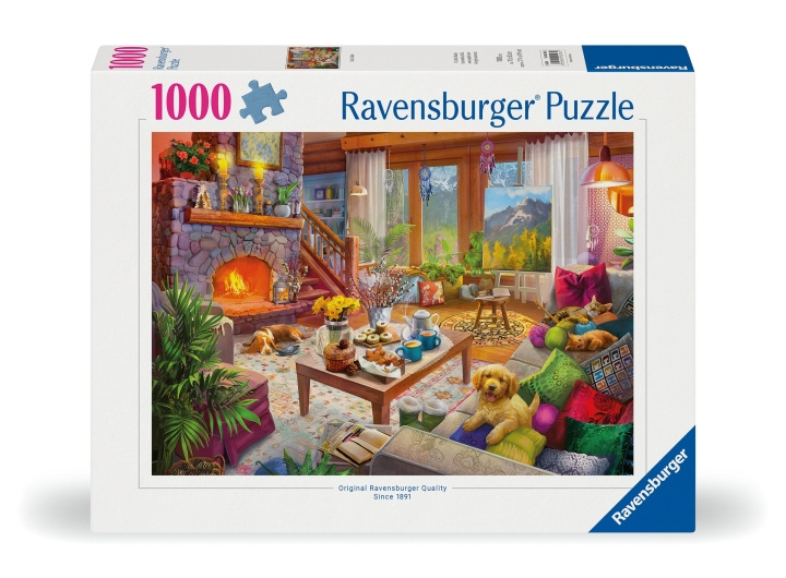 Ravensburger Puzzle Cozy Cabin 1000p (12000293) ryhmässä LELUT, TUOTTEET LAPSILLE JA VAUVOILLE / Leikkikalut, Askartelu &Pelit / Palapelit @ TP E-commerce Nordic AB (C86437)