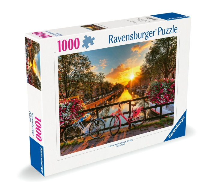 Ravensburger Puzzle Polkupyörät Amsterdamissa 1000p (12000662) ryhmässä LELUT, TUOTTEET LAPSILLE JA VAUVOILLE / Leikkikalut, Askartelu &Pelit / Palapelit @ TP E-commerce Nordic AB (C86466)