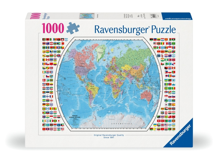 Ravensburger Puzzle Poliittinen maailmankartta 1000p (12000664) ryhmässä LELUT, TUOTTEET LAPSILLE JA VAUVOILLE / Leikkikalut, Askartelu &Pelit / Palapelit @ TP E-commerce Nordic AB (C86467)