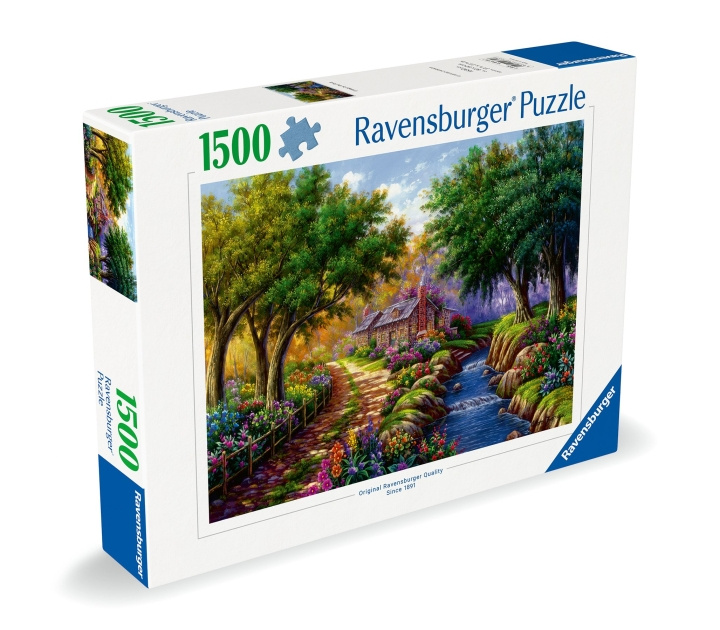 Ravensburger Puzzle Cottage by the River 1500p (12000735) ryhmässä LELUT, TUOTTEET LAPSILLE JA VAUVOILLE / Leikkikalut, Askartelu &Pelit / Palapelit @ TP E-commerce Nordic AB (C86476)