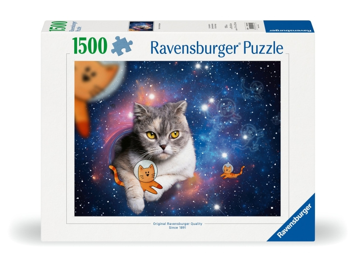 Ravensburger Puzzle Cats In Space 1500p (12000742) ryhmässä LELUT, TUOTTEET LAPSILLE JA VAUVOILLE / Leikkikalut, Askartelu &Pelit / Palapelit @ TP E-commerce Nordic AB (C86485)