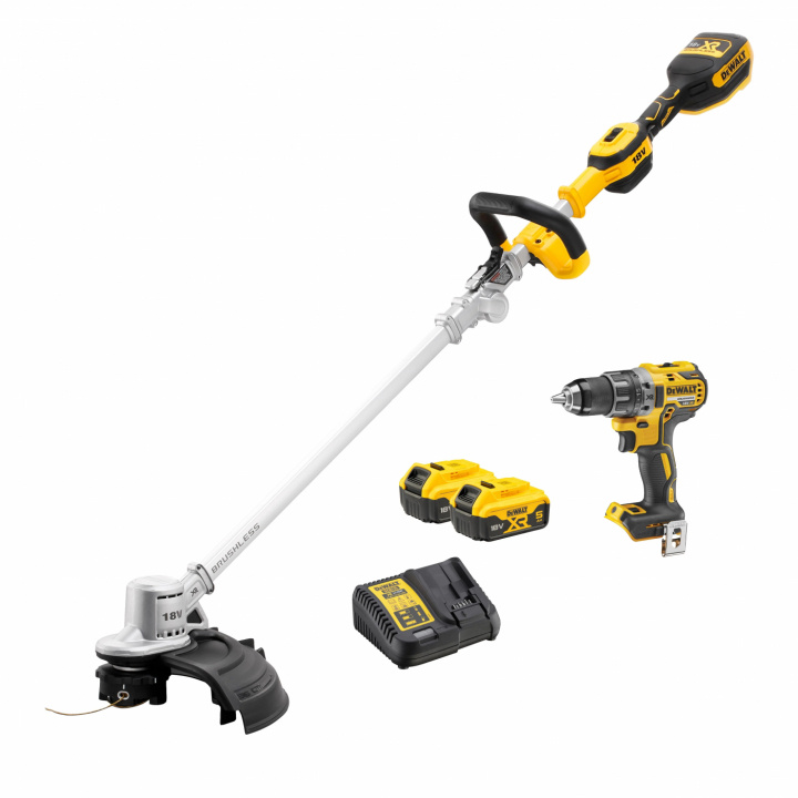 DeWALT 18V 2-PAK DCMST561, DCD791 2X5AH Trimmeri ja porakone ryhmässä KOTI, TALOUS JA PUUTARHA / Työkalut & Tee itse / Porakoneet @ TP E-commerce Nordic AB (C86567)