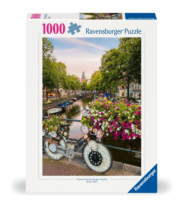 Ravensburger Puzzle Polkupyörä Amsterdam 1000p (12000780) ryhmässä LELUT, TUOTTEET LAPSILLE JA VAUVOILLE / Leikkikalut, Askartelu &Pelit / Palapelit @ TP E-commerce Nordic AB (C86606)