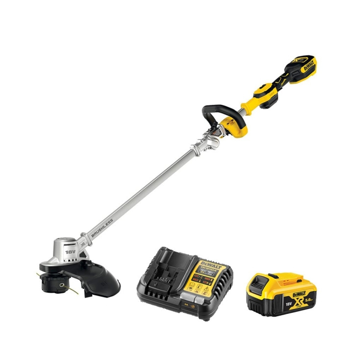 DeWALT DCMST561P1-QW 18V XR jousitrimmeri - 1x 5.0Ah ja laturi ryhmässä KOTI, TALOUS JA PUUTARHA / Puutarhatuotteet / Puutarhatyökalut @ TP E-commerce Nordic AB (C86609)