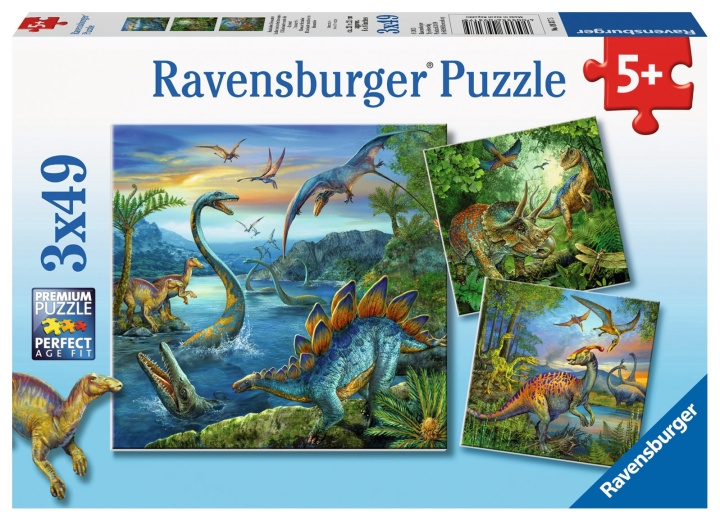 Ravensburger Dinosaur Facination 3x49p - 09317 ryhmässä LELUT, TUOTTEET LAPSILLE JA VAUVOILLE / Leikkikalut, Askartelu &Pelit / Lasten palapeli @ TP E-commerce Nordic AB (C86655)