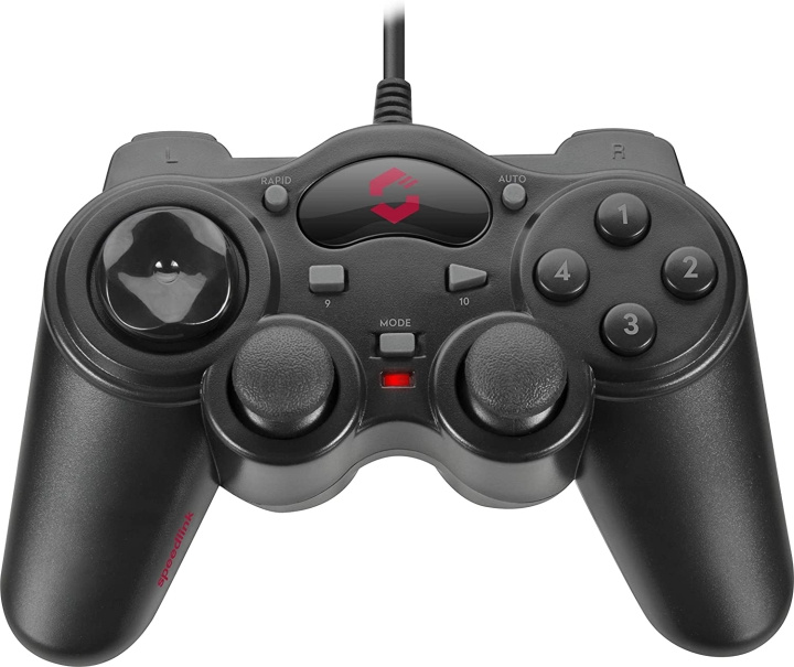 Speedlink Thunderstrike Gamepad - PC:lle, musta ryhmässä KODINELEKTRONIIKKA / Pelikonsolit & Tarvikkeet / Muut pelit @ TP E-commerce Nordic AB (C86671)