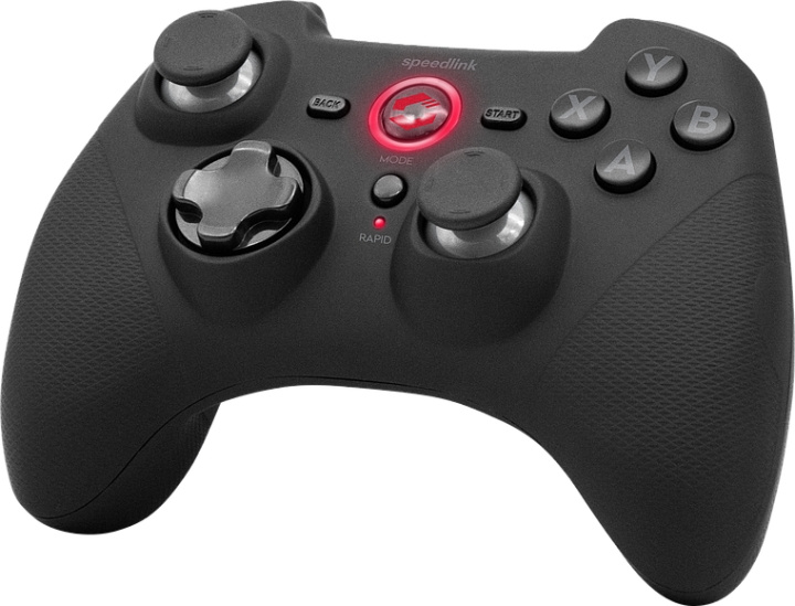 Speedlink Rait Gamepad - Langaton - PC/PS3/Switch/OLED-kumi Musta ryhmässä KODINELEKTRONIIKKA / Pelikonsolit & Tarvikkeet / Nintendo Switch @ TP E-commerce Nordic AB (C86672)