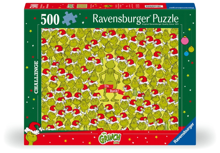 Ravensburger Puzzle Grinch 500p (12001224) ryhmässä LELUT, TUOTTEET LAPSILLE JA VAUVOILLE / Leikkikalut, Askartelu &Pelit / Palapelit @ TP E-commerce Nordic AB (C86701)