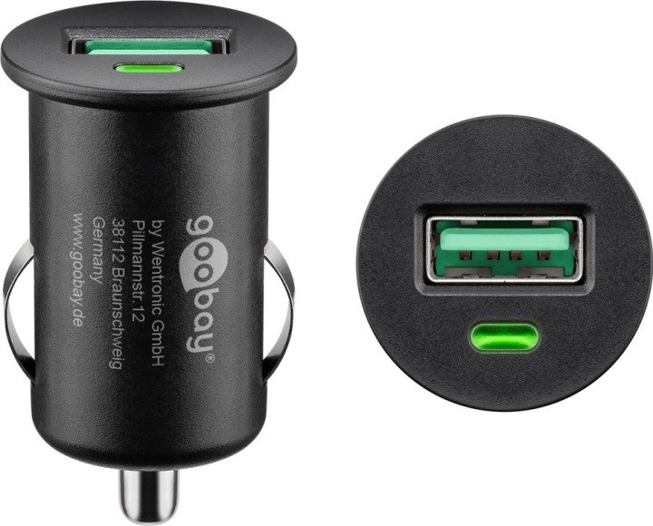 Goobay Snabbladdning USB billadare (18 W) 18 W max. 2,4 A (12/24 V) 1x USB QC 3.0 ryhmässä ÄLYPUHELIMET JA TABLETIT / Laturit & Kaapelit / Autolaturi / Autolaturi USB @ TP E-commerce Nordic AB (C86842)