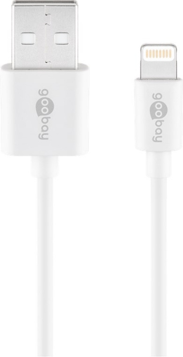 Goobay Lightning USB-kabel för laddning och synkronisering, 1 m, vit MFi-kabel för Apple iPhone/iPad ryhmässä ÄLYPUHELIMET JA TABLETIT / Laturit & Kaapelit / Kaapelit / Lightning kaapelit @ TP E-commerce Nordic AB (C86855)