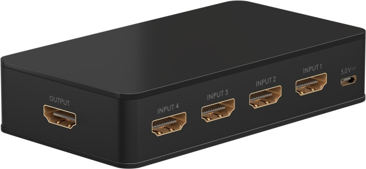 Goobay Manuell HDMI™-omkopplare 4 till 1 (4K @ 60 Hz) för att växla mellan 4x HDMI™-enheter som är anslutna till 1x HDMI™-skärm ryhmässä TIETOKOONET & TARVIKKEET / Kaapelit & Sovittimet / Adapterit @ TP E-commerce Nordic AB (C86864)